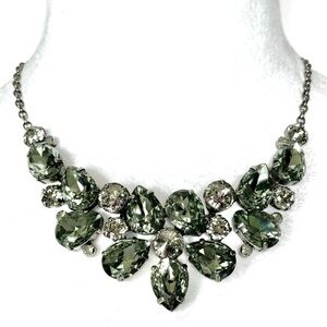 SORRELLI Dare to Pear Crystal Bib Necklace, 17"+ 4" Extender